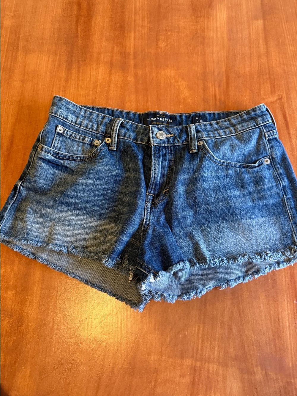 Lucky Brand Distressed Blue Denim Cutoff Shorts